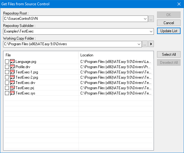 Get Files from Source Control